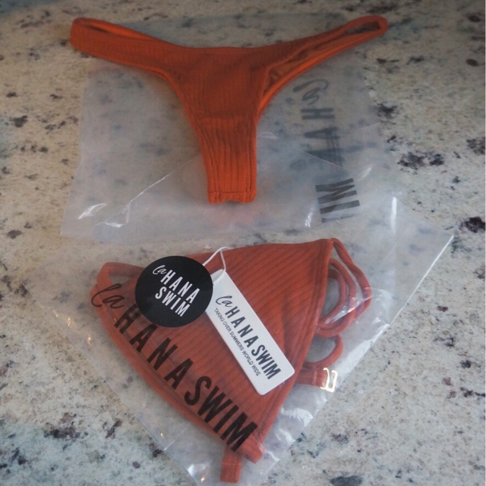 Lahana Swim, PIPER BOTTOM/ TOP / CLAY, Medium, NEW